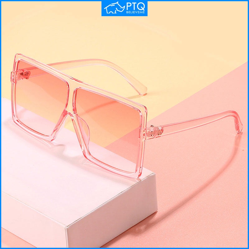 Kính Mát Gọng Vuông Lớn Chống Tia UV400 Phong Cách Âu Mỹ Thời Trang Cho Nữ Và Trẻ Em