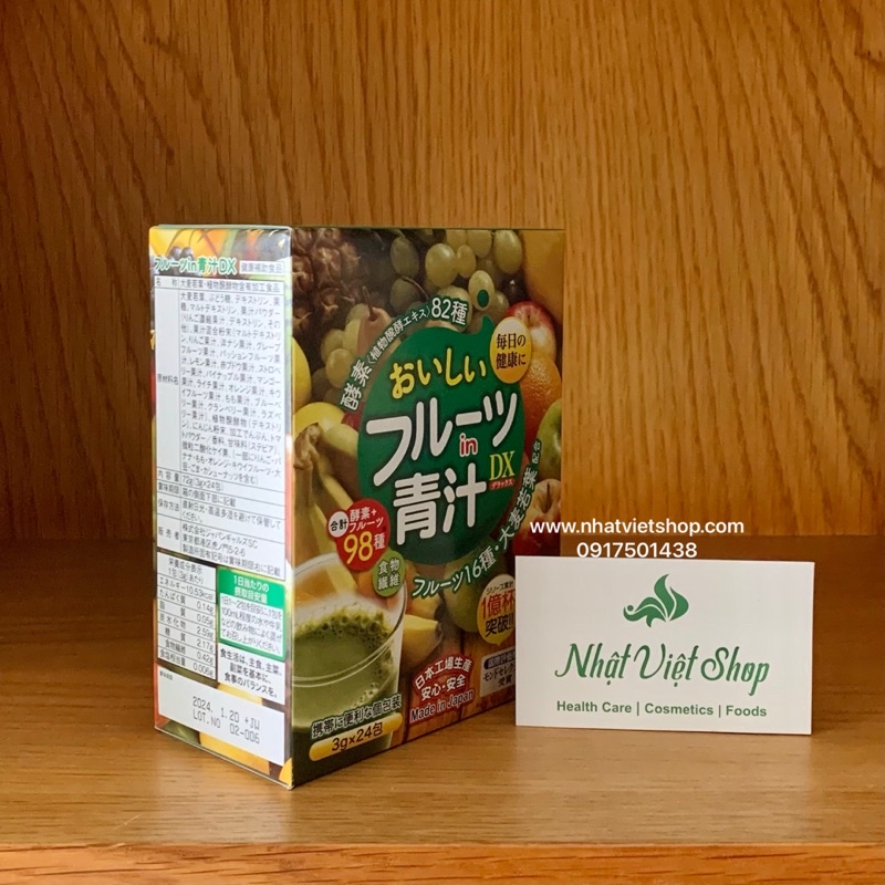 Bột Trái Cây - Rau Củ DX Nhật Bản 72g (3g x 24 gói)