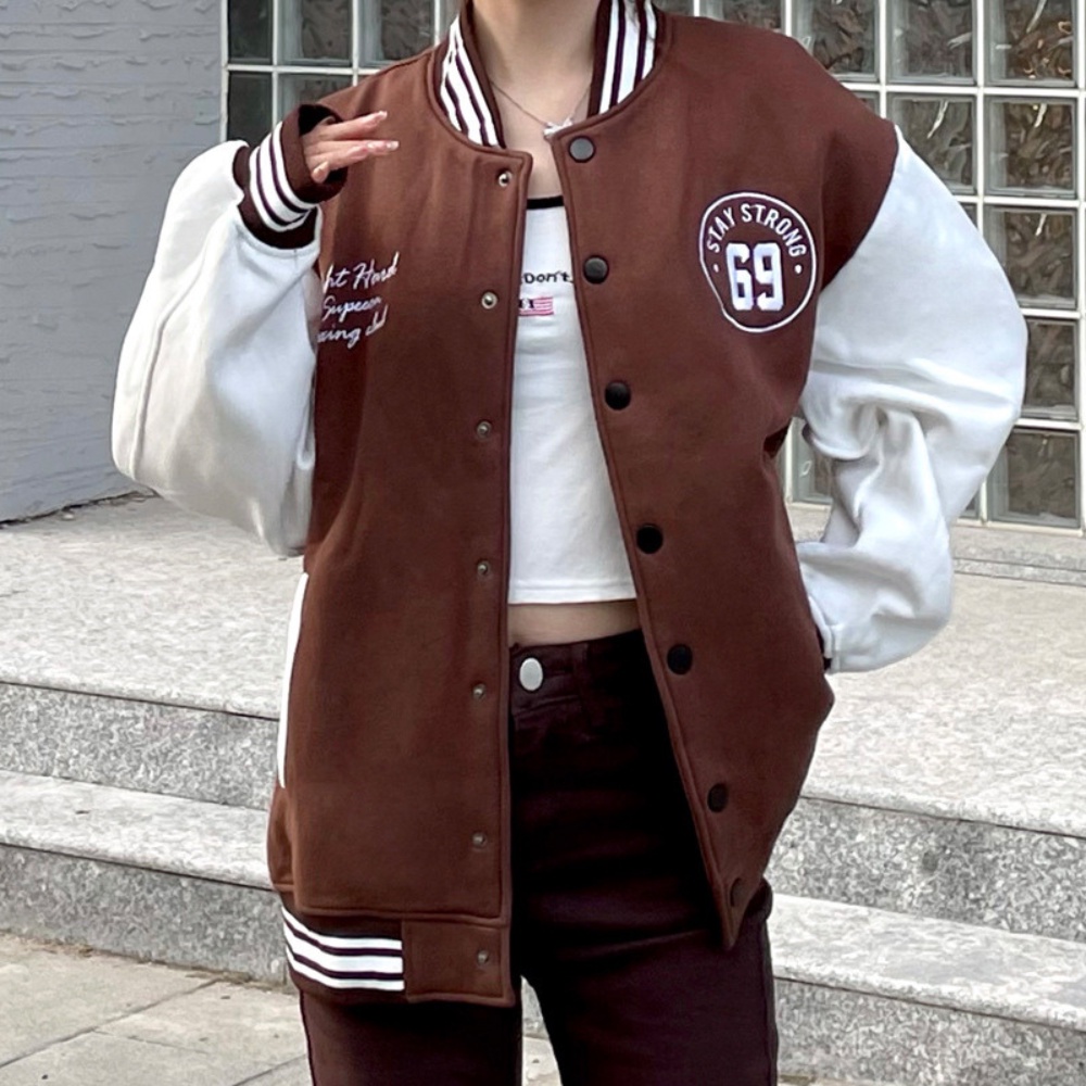Áo khoác bomber bóng chày, Áo khoác bomber SUPEEON Unisex chất nỉ cao cấp dày dặn, mặc đi học, đi chơi