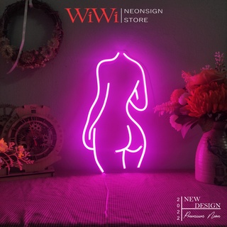 Đèn led neon hình cô gái sexy decor trang trí cực chất | 35x20 cm | đèn neon chất lượng cao [TẶNG NGUỒN,BĂNG KEO]