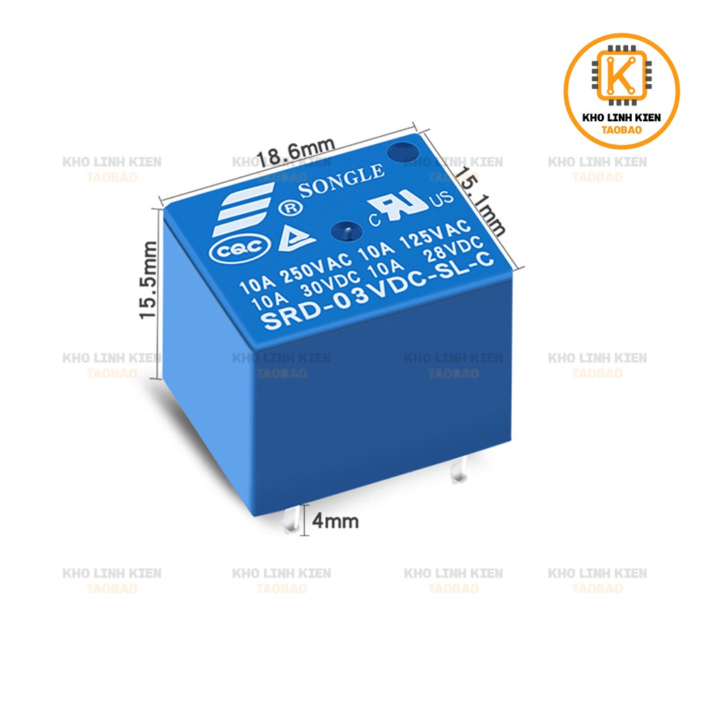 Relay (role) 3V / 5V / 12V / 24V - 5 chân Songle - SRD-05VDC-SL-C / SRD-12VDC-SL-C / SRD-24VDC-SL-C