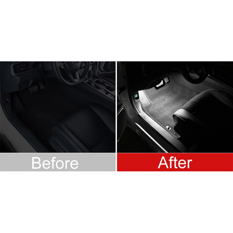 Đèn LED ô tô 2PCS Đèn trang trí nội thất Ánh sáng khí quyển Ánh sáng chân xung quanh cho Honda Civic 10Th 2018-2020