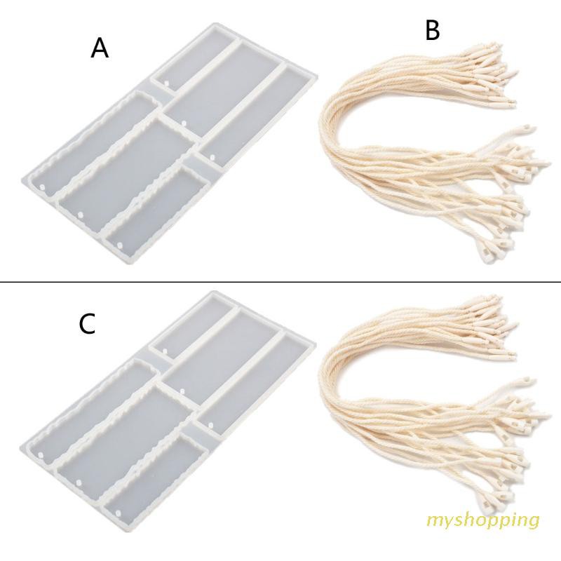 Khuôn Silicone Làm Thẻ Đánh Dấu Sách Hình Chữ Nhật Tiện Dụng