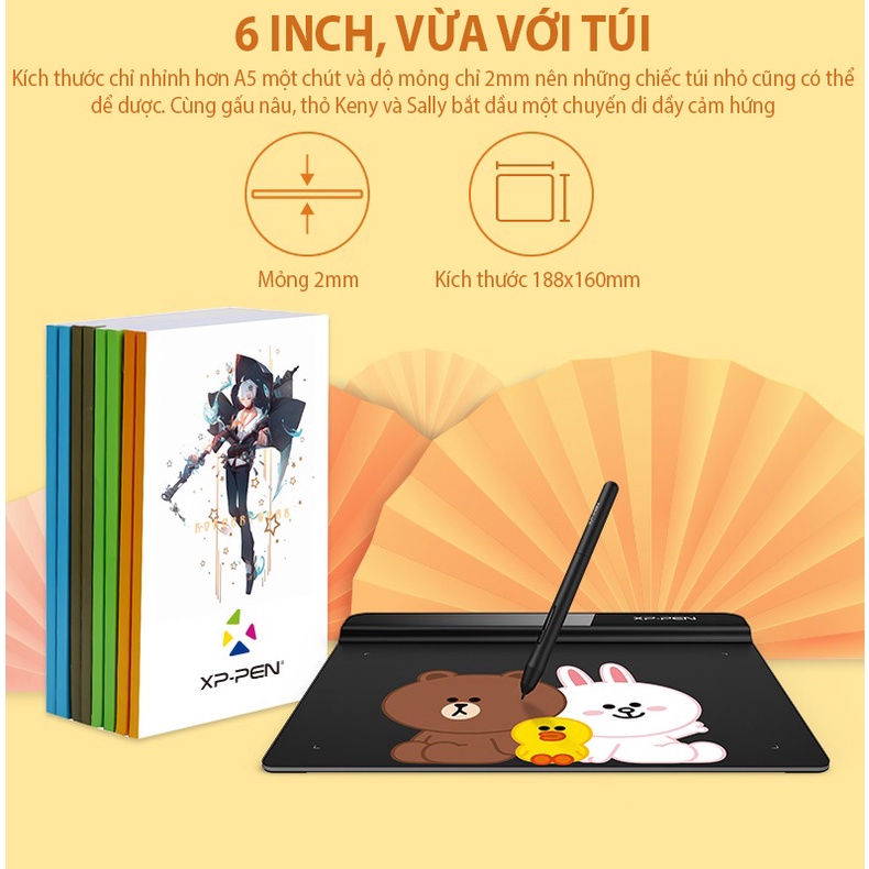 Combo Bảng Vẽ Điện Tử XP-Pen Star G640 Siêu Mỏng + Tai Nghe Thể Thao Không Dây Bluetooth M165
