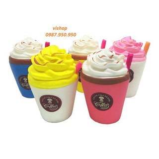 SquiShy kem coffee có ống hút