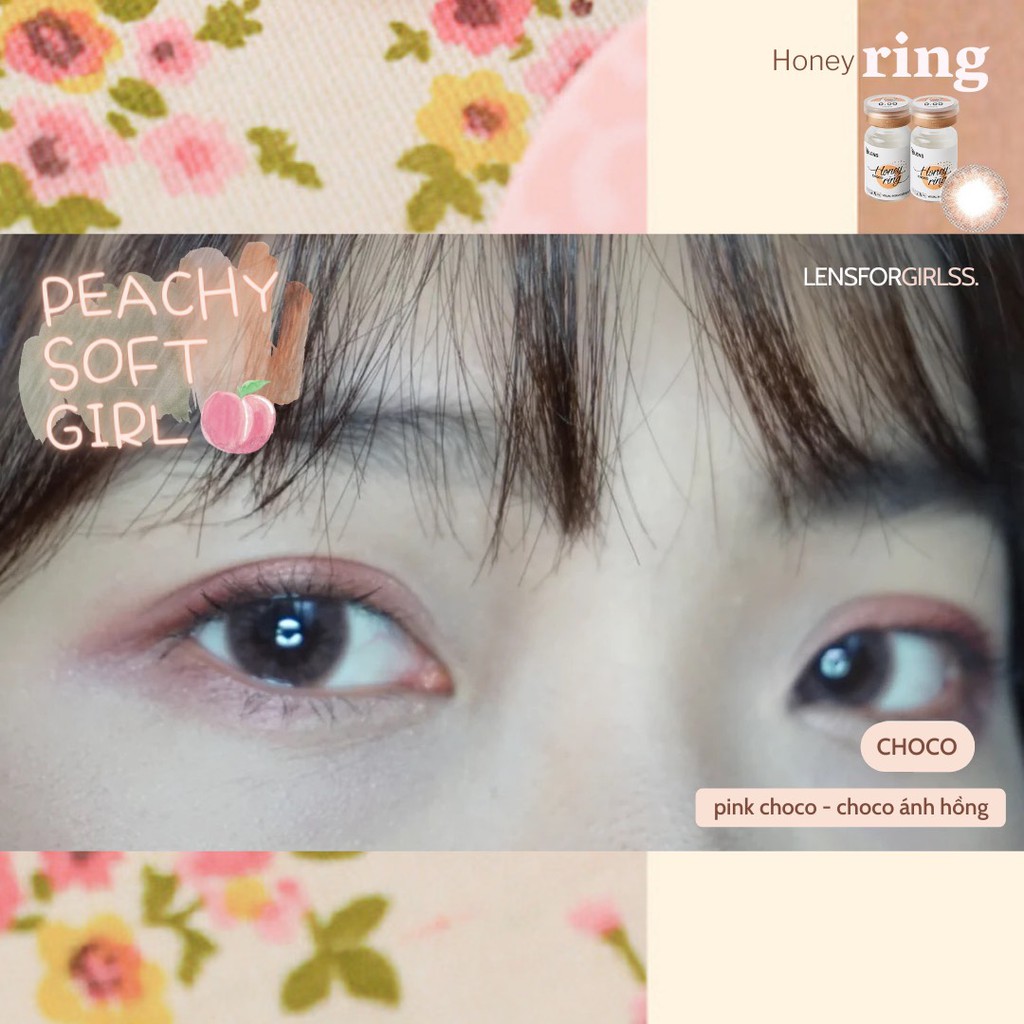 < Hàng mới về > Kính áp tròng HONEY RING CHOCO của O-lens (Hsd 3-6 tháng)