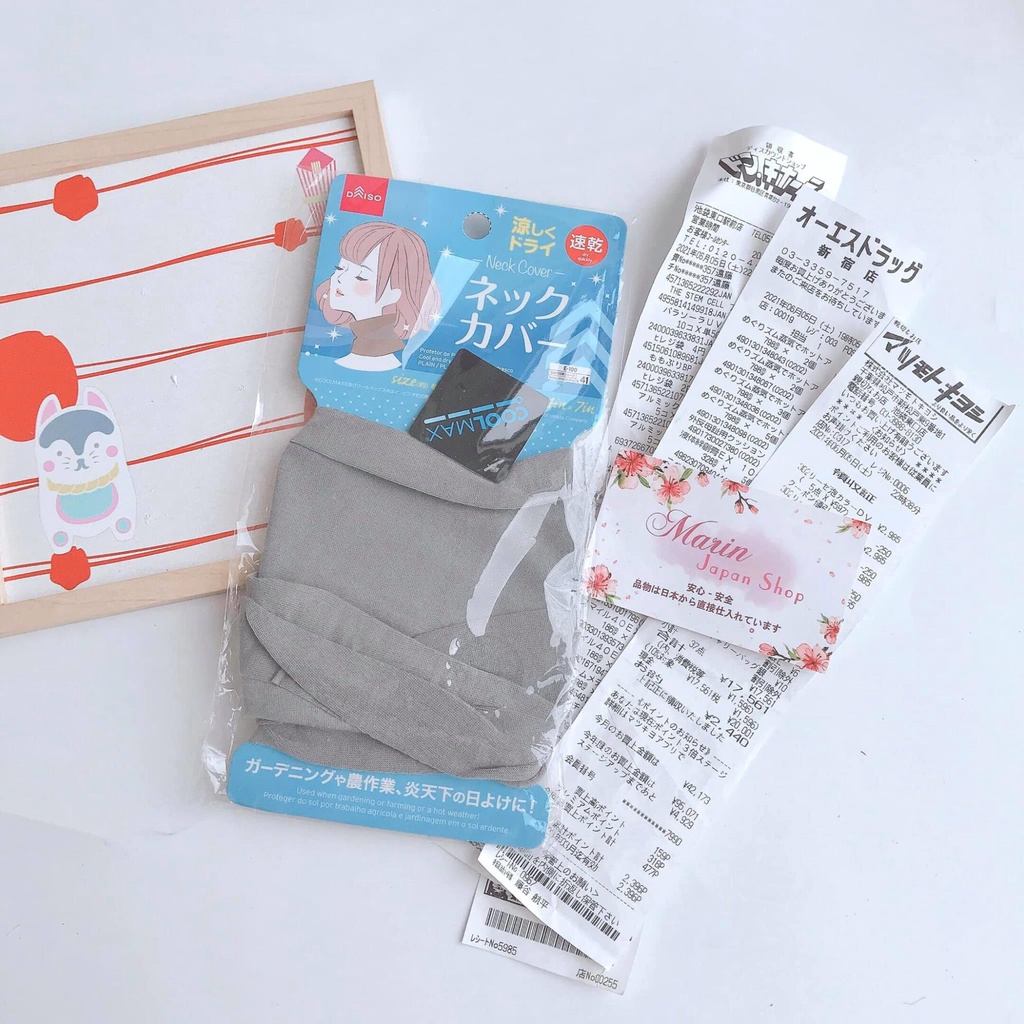 (Chuẩn Nhật) Khăn che cổ giúp chống UV chống đen cổ chất vải làm mát Nhật Bản