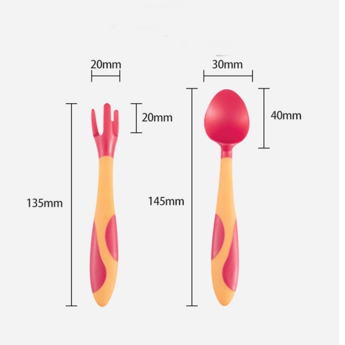 Bộ Thìa Ăn Dặm Misuta Silicon Uốn Cong 360 Độ Cho Bé BaBy Dreams