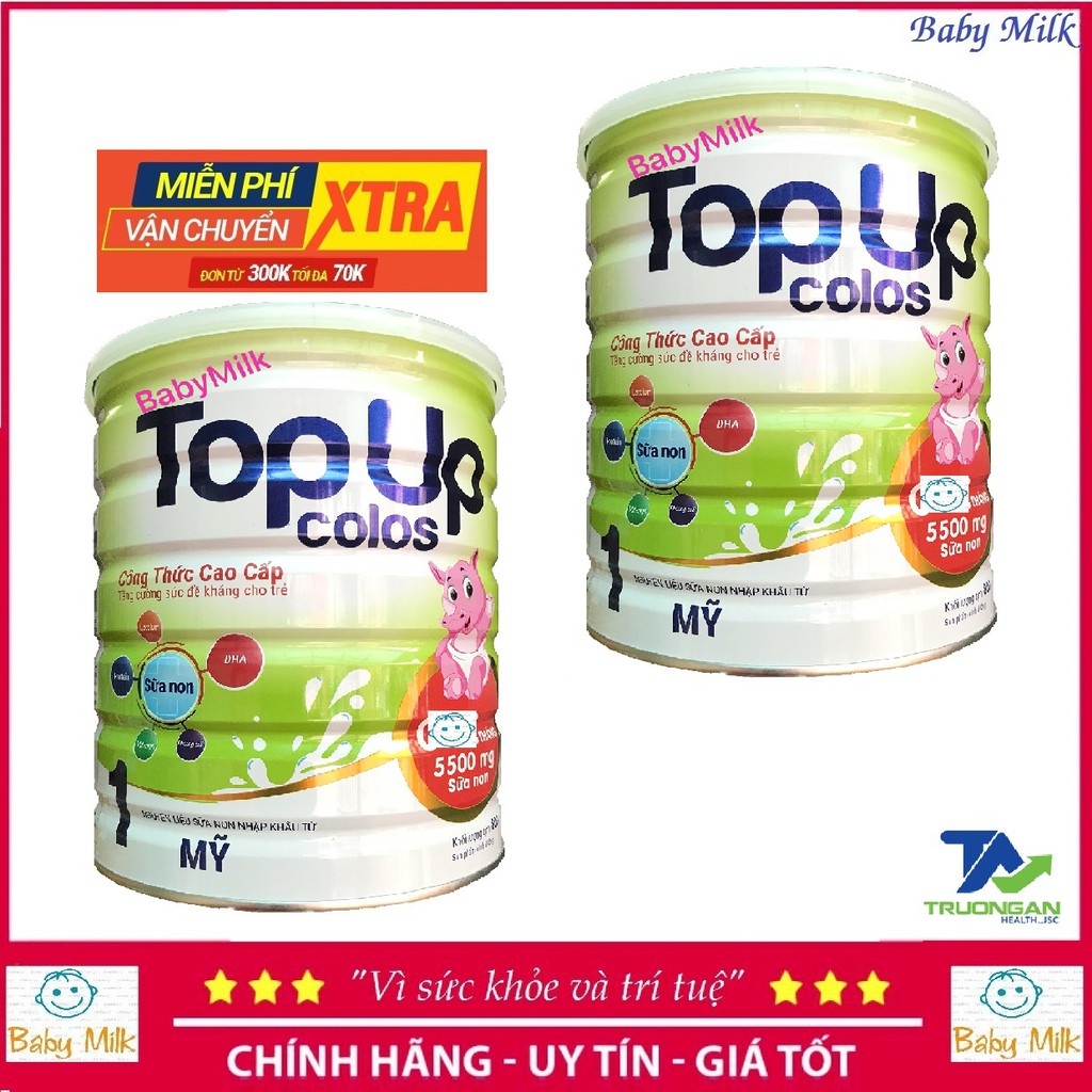 Combo 2 lon sữa Topup Colos số 1, số 2 tùy chọn (900g)
