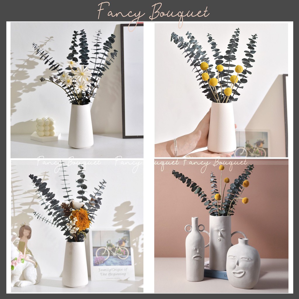 Cành lá khuynh diệp khô Eucalyptus ❤️FREESHIP❤️ hoa trang trí phòng khách decor vintage