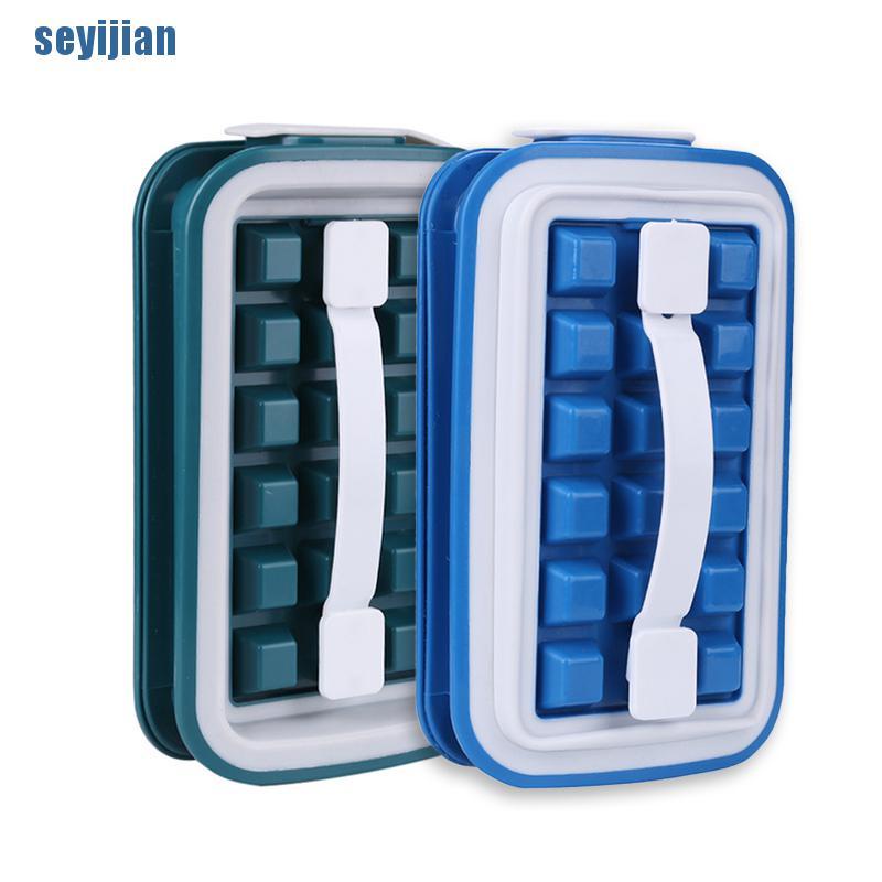 Khay Silicone Làm Đá Viên 2 Trong 1 Có Thể Gấp Gọn Tiện Lợi