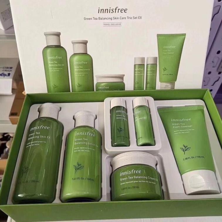 New 2019 BỘ DƯỠNG TRÀ XANH 7 MÓN INNISFREE GREEN TEA BALANCING SPECIAL