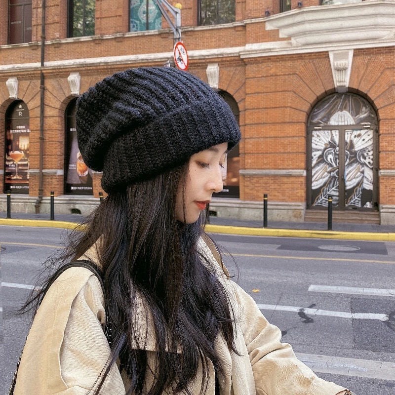 Mũ len nam nữ TUMIE nón len trơn oversize unisex phong cách ullzang ML001