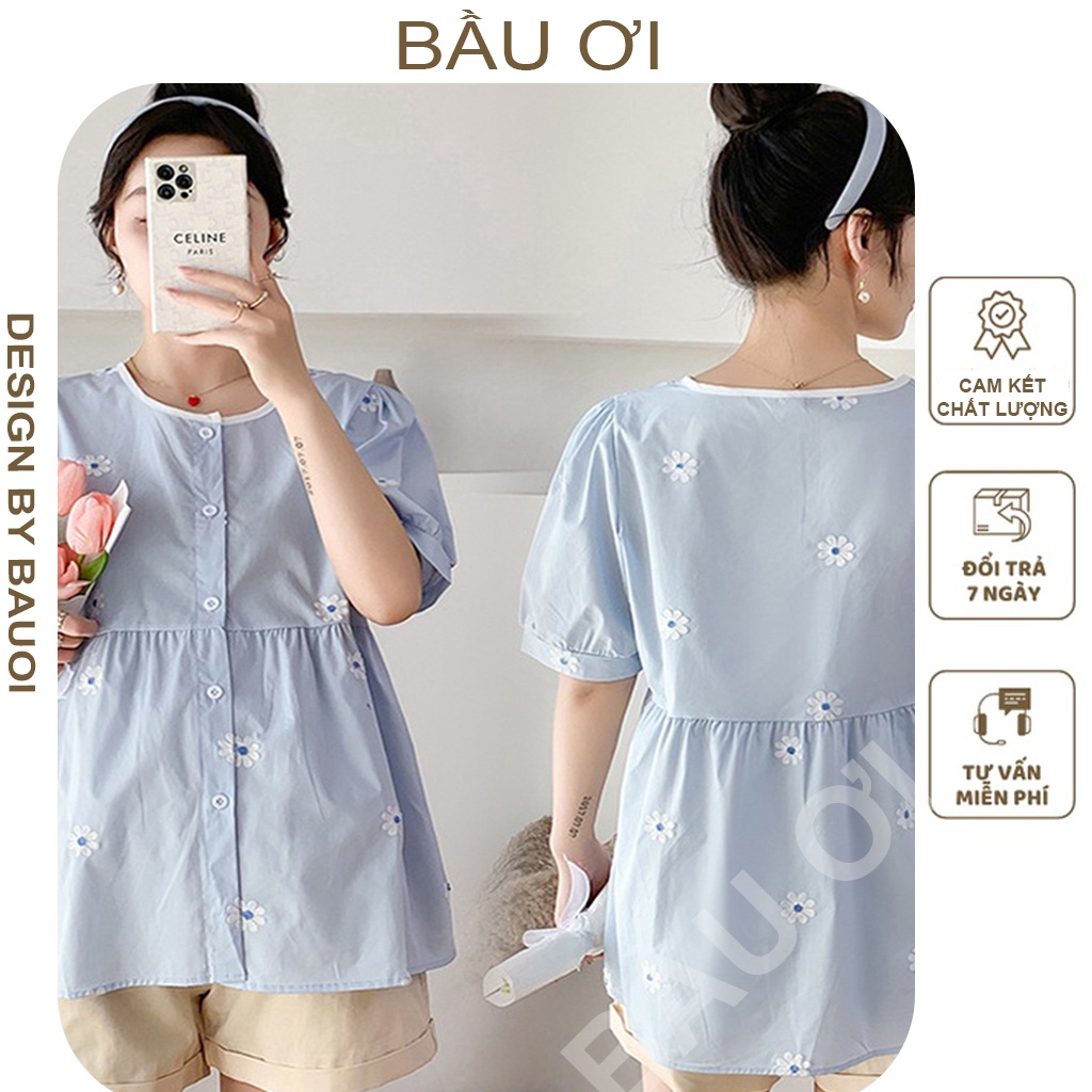 [HÀNG ĐẸP B05] BỘ CỘC BẦU MÙA HÈ XINH XẮN - ĐỒ BẦU MẶC ĐI CHƠI ĐI DU LỊCH KIỂU DÁNG TIỂU THƯ ÁO KÈM QUẦN FREE SZ 45-65KG