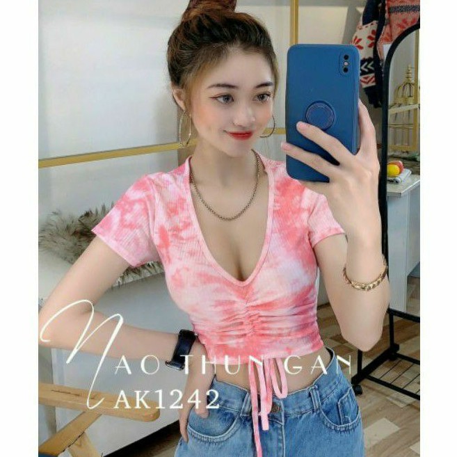 Áo hoa cúc rút dây