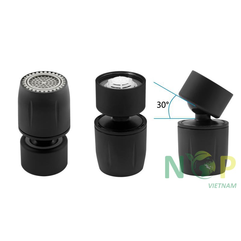 Đầu vòi sục khí Waternymph N022, tạo bọt, xoay 360 độ, hai chế độ phun nước