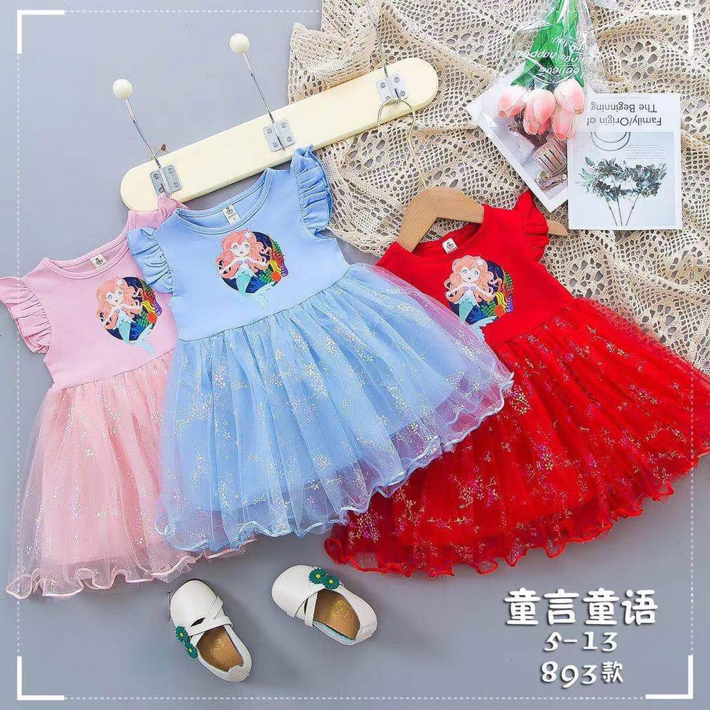 Váy nàng tiên cá cho bé gái 1-4 tuổi hàng quảng châu