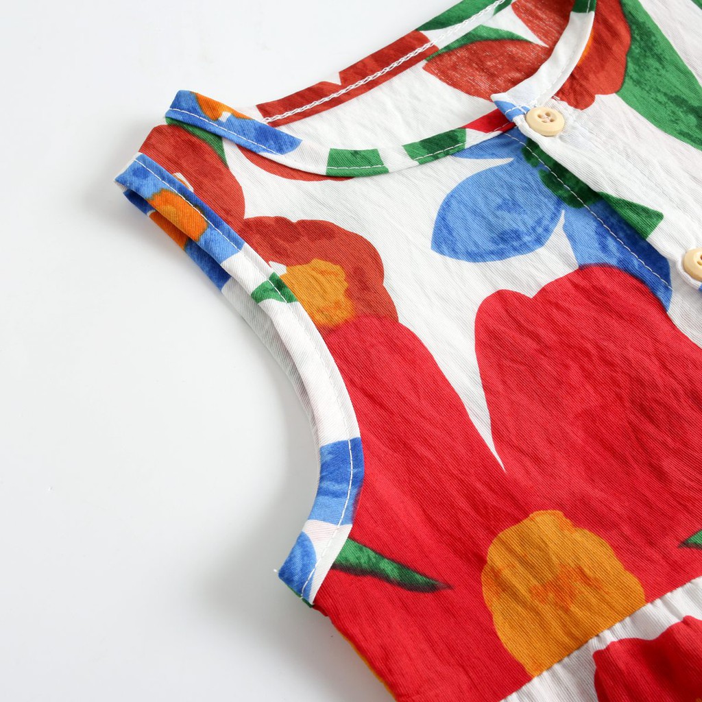 Áo Liền Thân Sanlutoz Không Tay Thời Trang Mùa Hè Màu Trắng