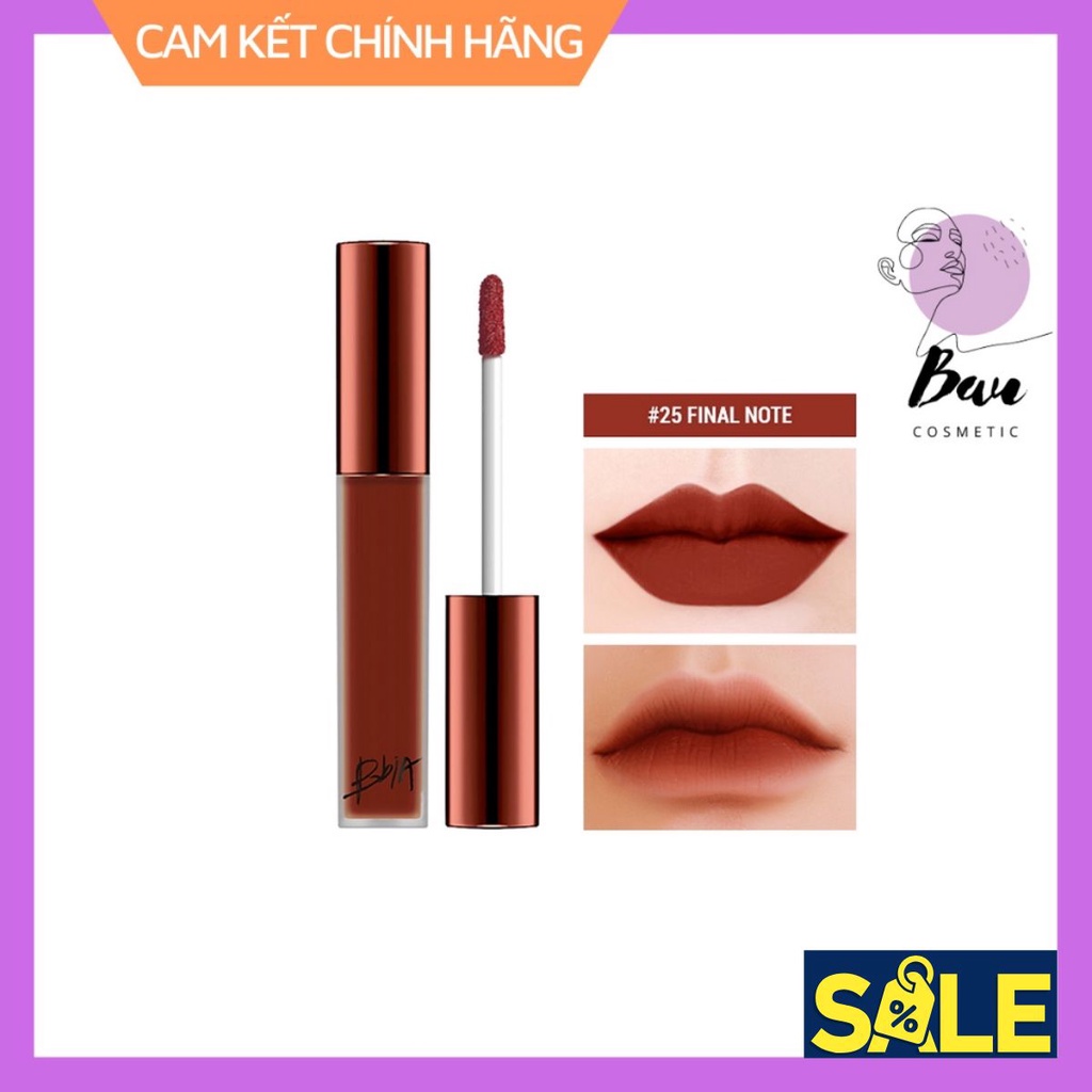 Son kem lì BBIA Last Velvet Lip Tint Version 5 Màu 25 Đỏ Nâu