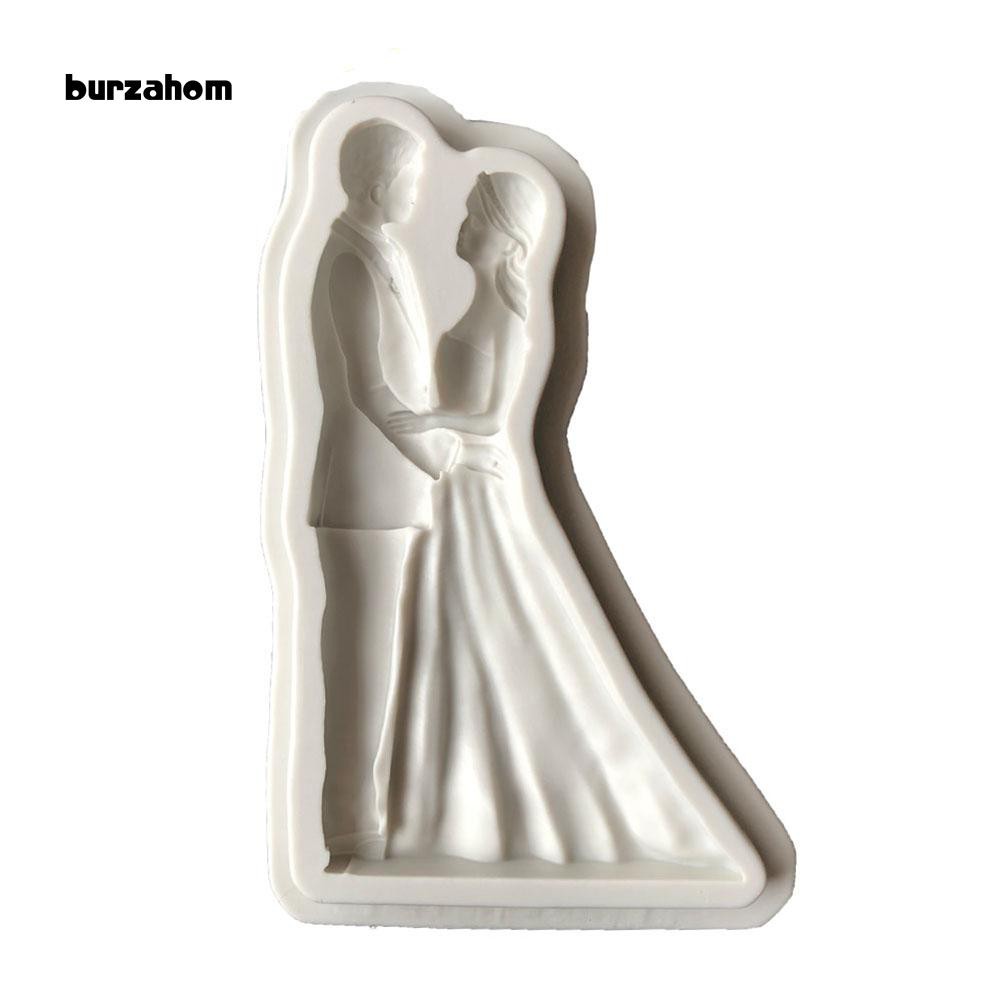 Khuôn silicon làm kẹo đường hình cô dâu Châu Âu