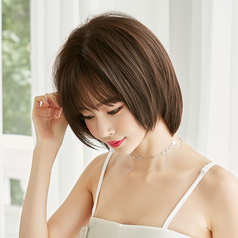 Bộ Tóc Giả 7JHH D3108 Ngắn / Dài Ngang Vai Tự Nhiên Thời Trang Cho Nữ