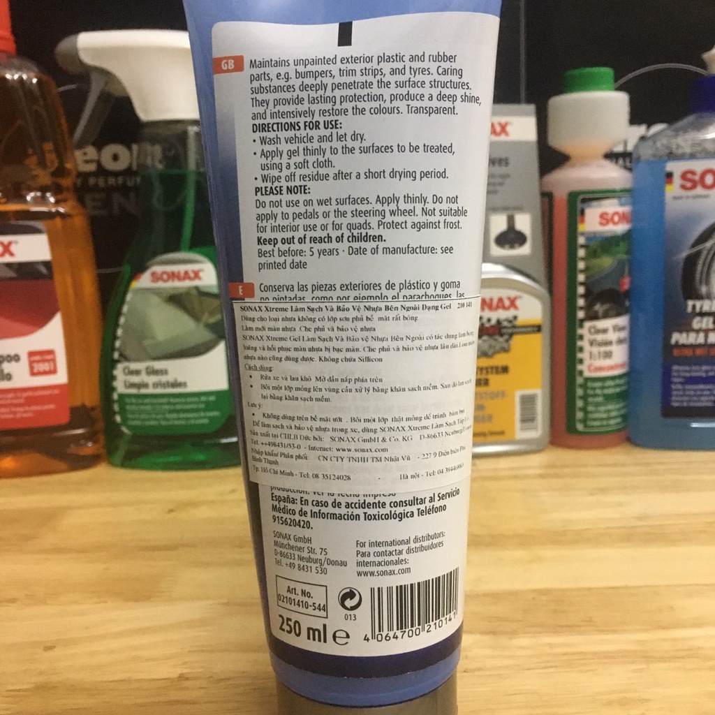 Dung Dịch Bảo Dưỡng Phục Hồi Nhựa Ngoài - Sonax Plastic Restore Gel 250ml