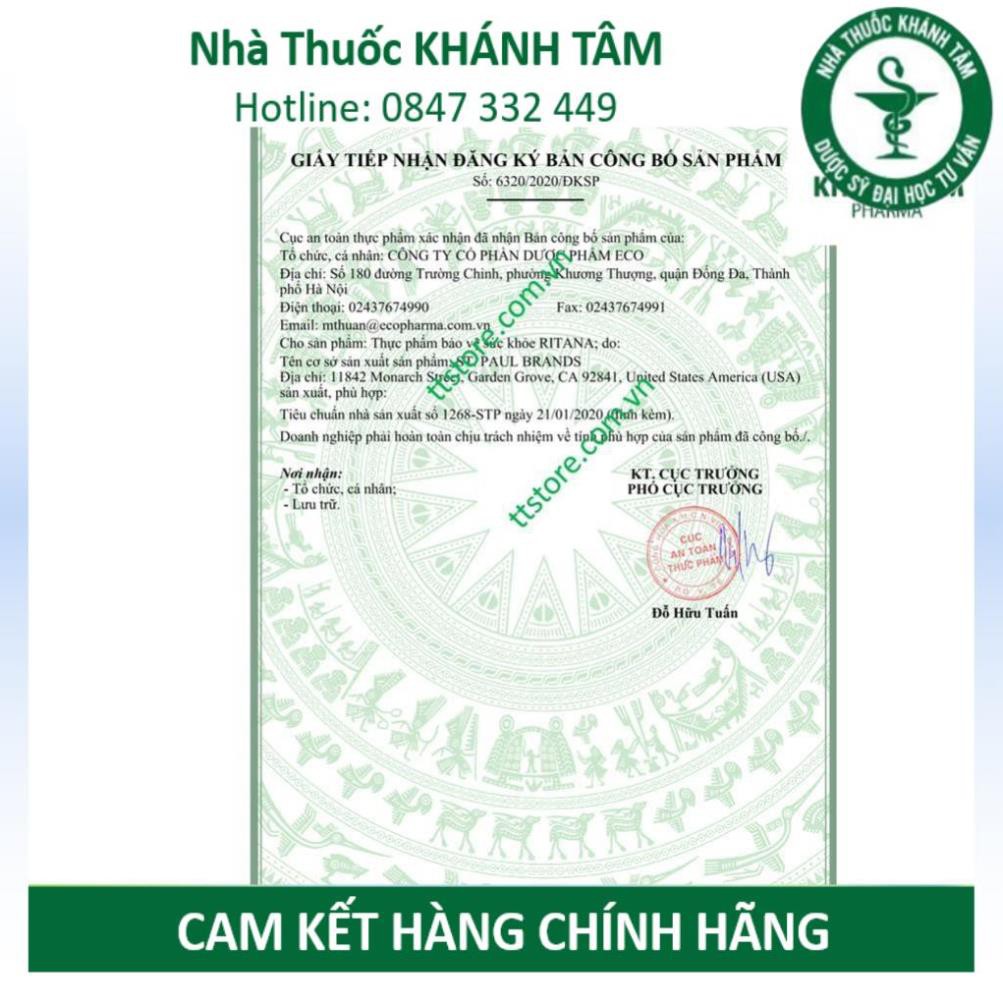 Viên uống trắng da RiTANA (Hộp 60 viên) [Viên uống chống nắng, Rinata, ranita, rinana] _Khánh Tâm ! !