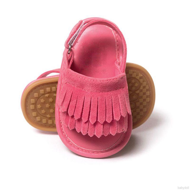 BBDoll Lovely Sepatu Sandal Prewalker Model Hook&amp;Loop Nyaman Motif Rumbai