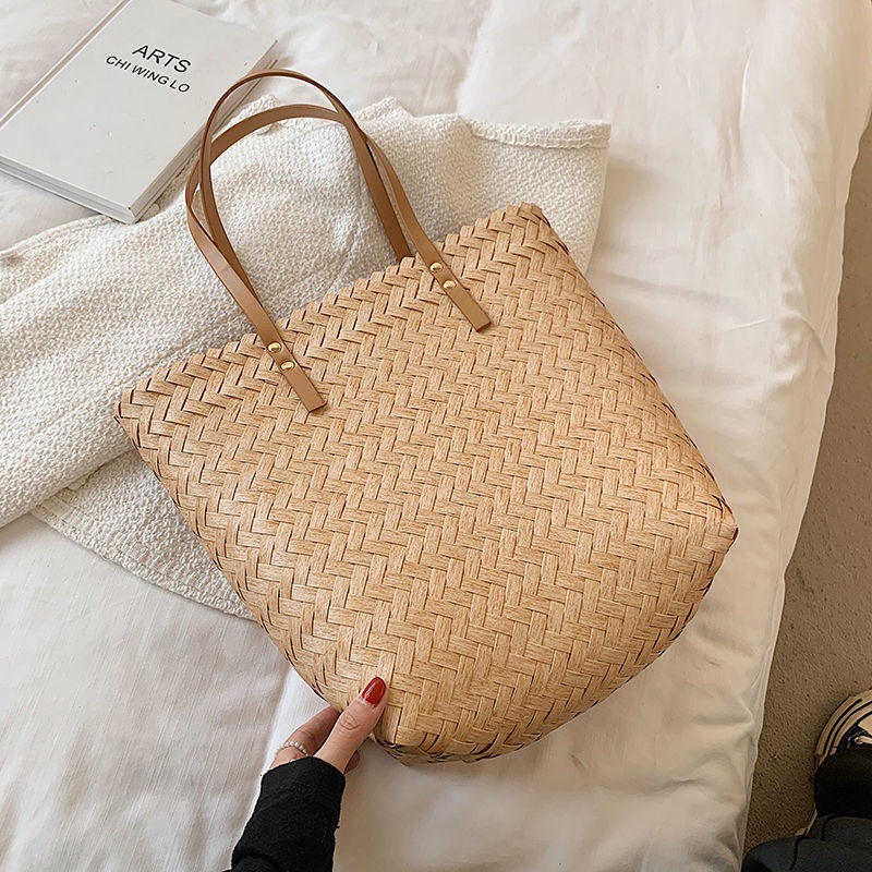 Túi Tote Đeo Vai Cỡ Lớn 2022 Phong Cách Phương Tây Cho Nữ