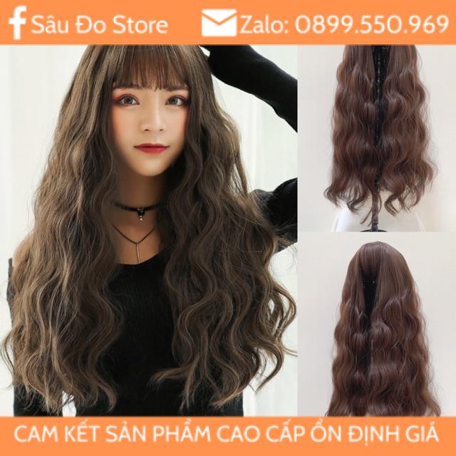 [HÌNH THẬT KÈM CLIP] TÓC GIẢ SÓNG PHỒNG TẶNG LƯỚI TRÙM