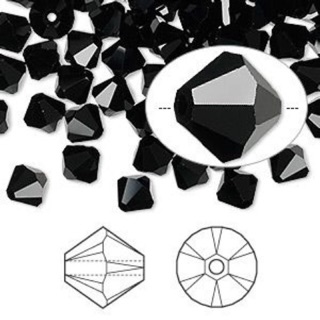 Hạt Pha Lê Swarovski 5328 - Size 4mm - Màu 280 Jet