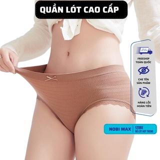 Quần lót cotton khô thoáng kháng khuẩn viền ren chất vải mềm - Nobimax  TS DL 217