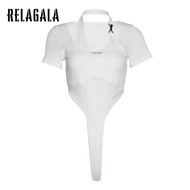 Áo Liền Quần Tay Ngắn Màu Trơn 2022 Thời Trang Quyến Rũ Cho Nữ | BigBuy360 - bigbuy360.vn