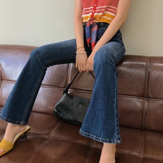 Quần loe lưng cao dáng dài siêu sang