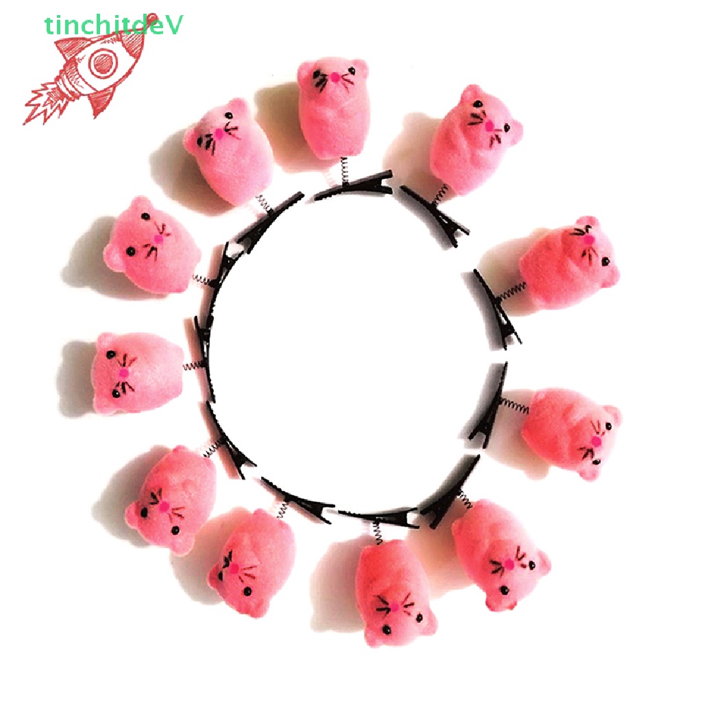 Set 4 Kẹp Tóc Hình Chuột Hoạt Hình Dễ Thương Cho Bé