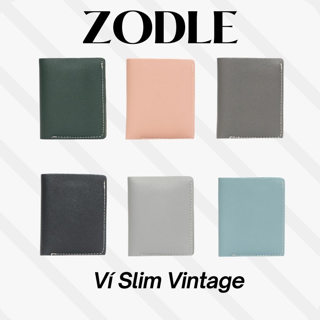 Bóp Ví Nam Mini Ví Da Nam nhỏ gọn cầm tay đựng tiền thẻ nhiều ngăn thời trang Zodle MN02
