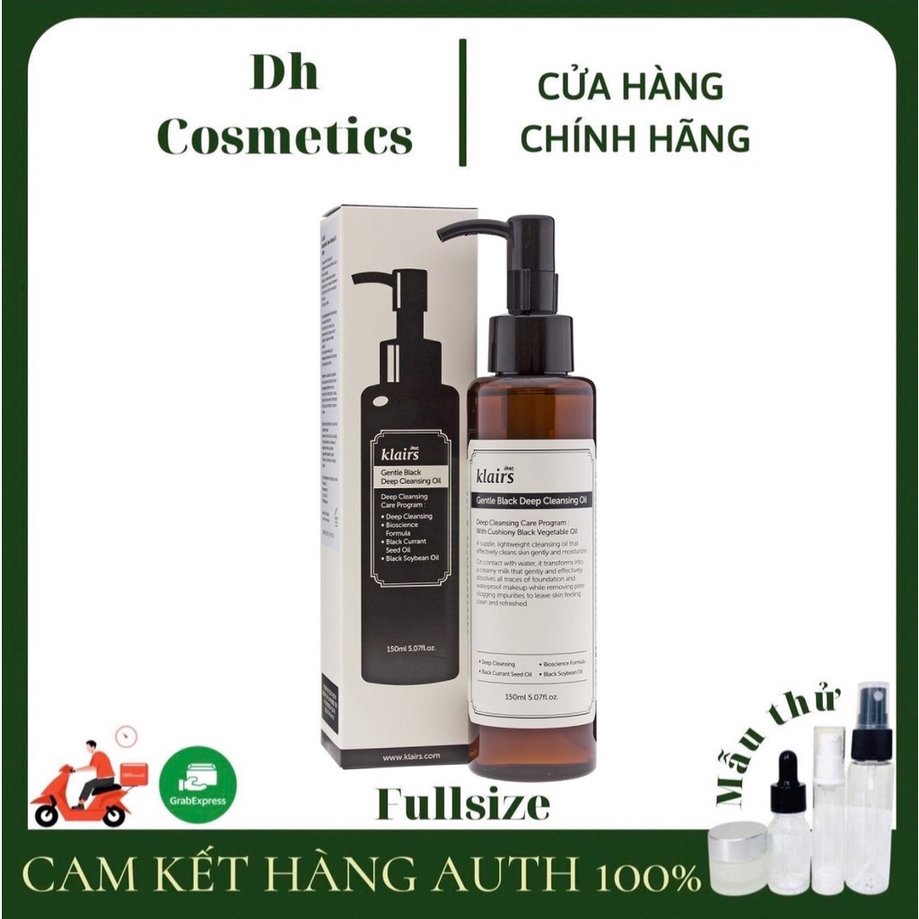 Dầu tẩy trang Dear Klairs gentle black deep cleansing oil150ml