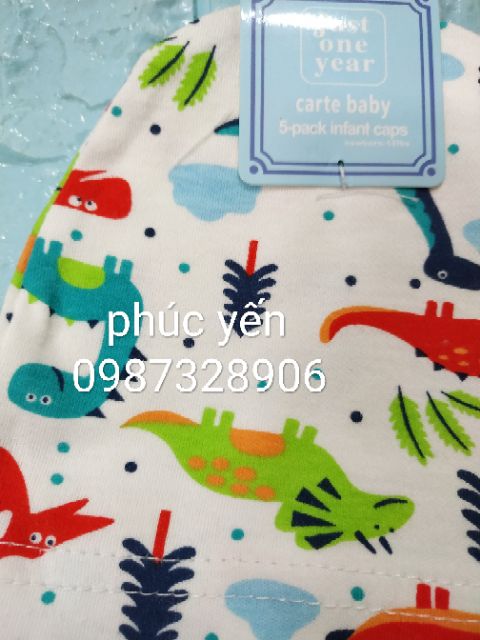 SÉT 5 MŨ SƠ SINH cater CHO BÉ TRAI BÉ GÁI từ (0-3m) (SP000085)