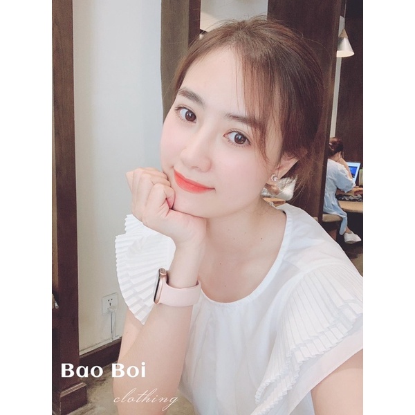 Áo sơmi tay xếp ly