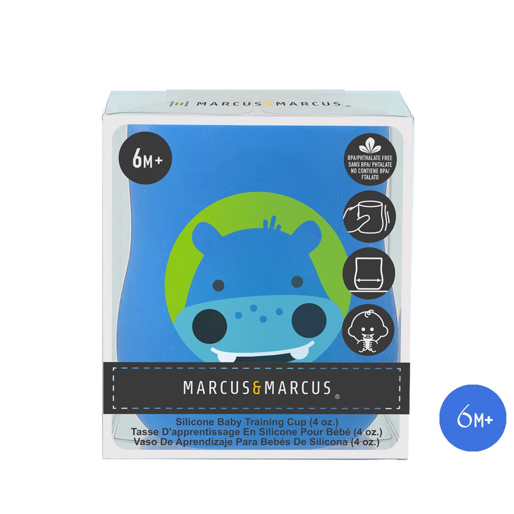 [Mã BMBAU50 giảm 7% đơn 99K] Ly tập uống nước silicon Baby Marcus &amp; Marcus, từ 6 tháng – Lucas (120ml)