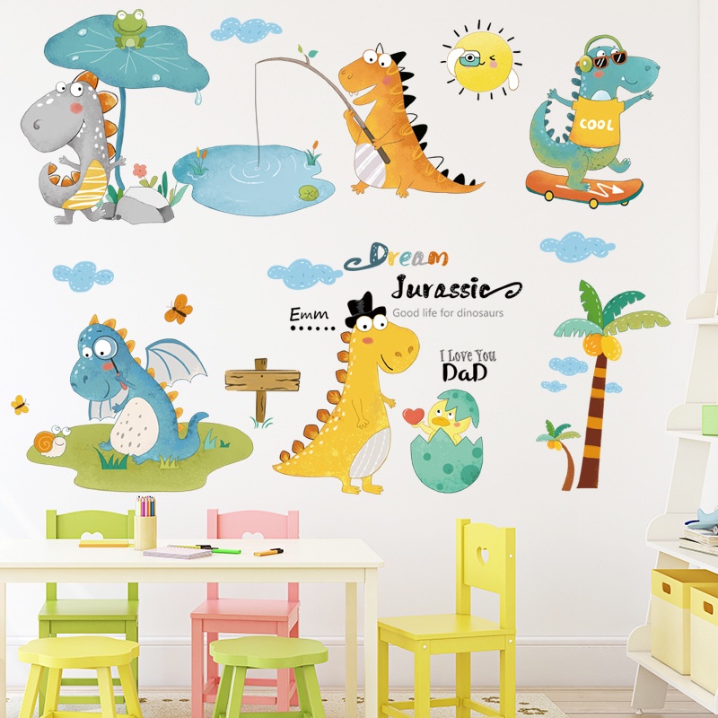 Decal dán tường tranh dán tường hoạt hình cho bé trang trí nhà cửa