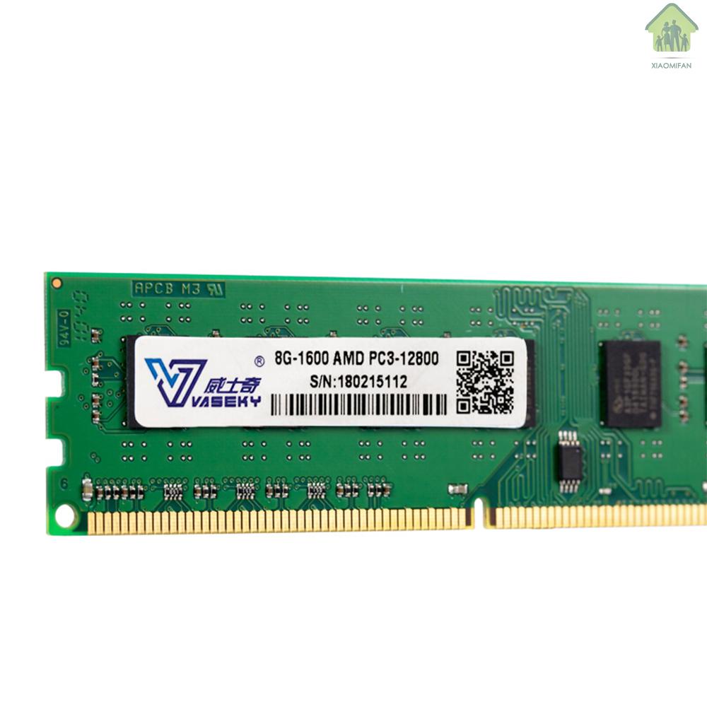 NA Vaseky 8G Memory DDR3 1600 8G Desktop Memory High Speed Read/Write Noiseless Desktop Memory DDR3 1600MHz For AMD