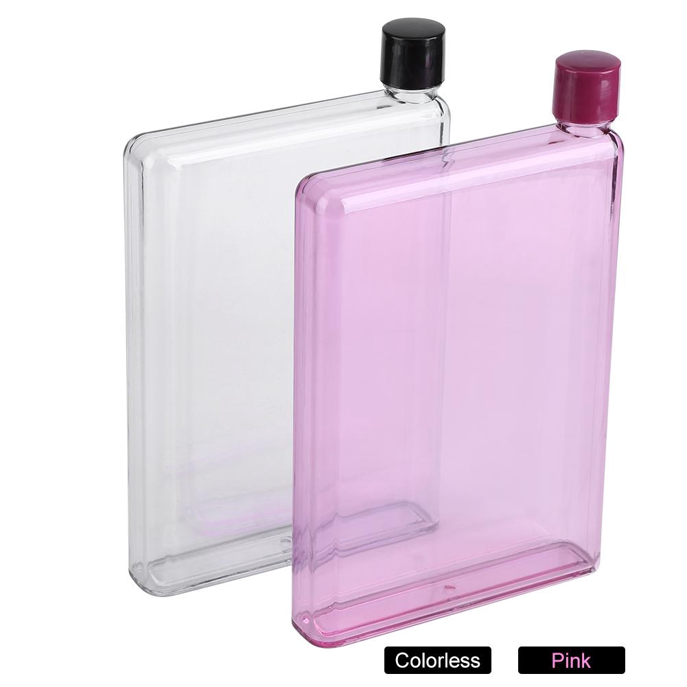 Bình nước dạng A5 trong suốt có nắp 750ml chống tràn bằng nhựa cầm tay đơn giản chơi thể thao