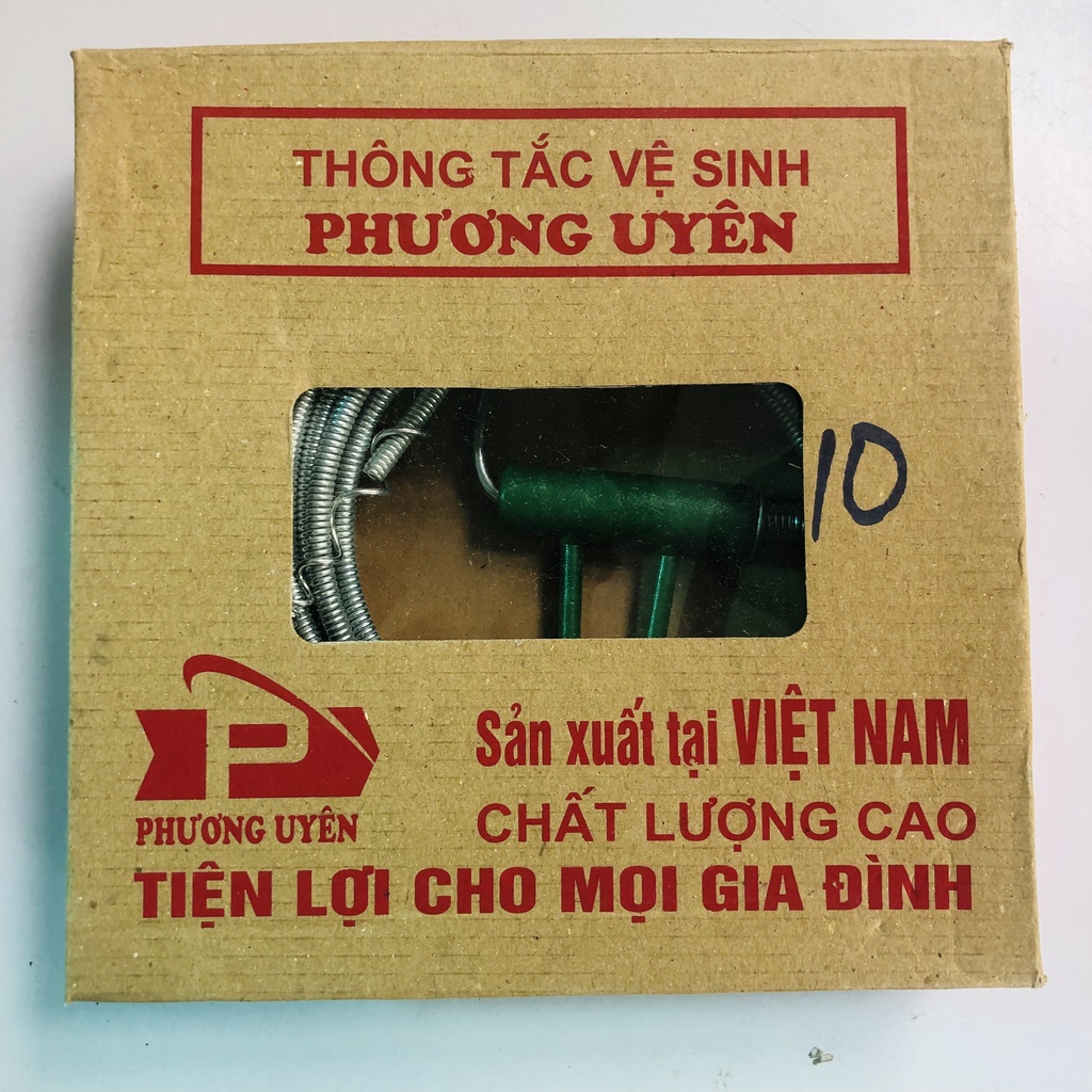 Dây thông đường ống thoát nước, thông bồn cầu vệ sinh bằng thép dài 2 mét, 5 mét, 10 mét, 15 mét