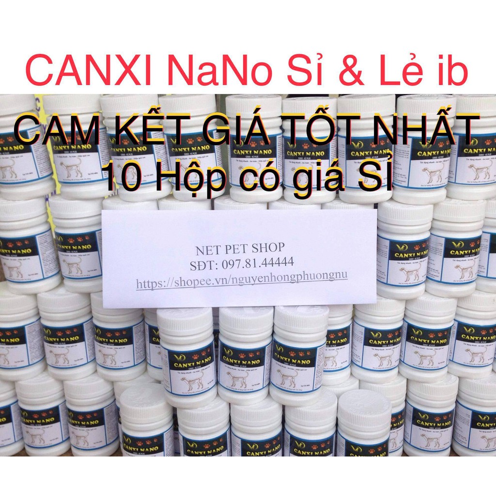 CANXI NANO CHO CHÓ THÚ CƯNG HỘP 150 VIÊN (MUA 10 HỘP CÓ GIÁ SĨ ƯU ĐÃI)