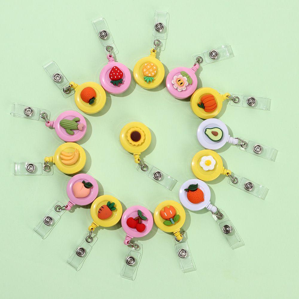 SUYO Giá Đỡ Thẻ ID / Thẻ ID Hình Hoa / Trái Cây Có Thể Thu