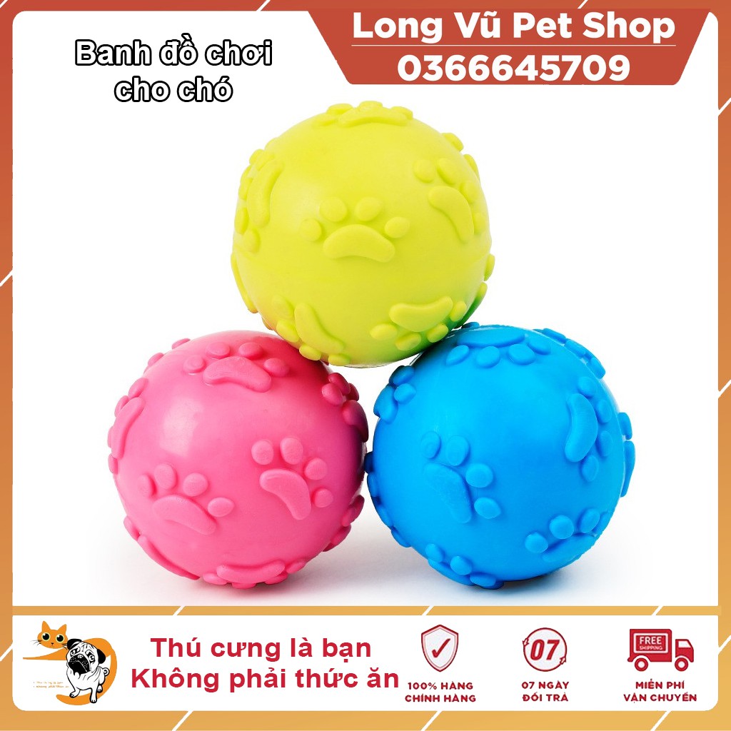Bóng Cao Su Đồ Chơi Cho Chó Mèo Hình Dấu Chân Chó - Mã DCCM47