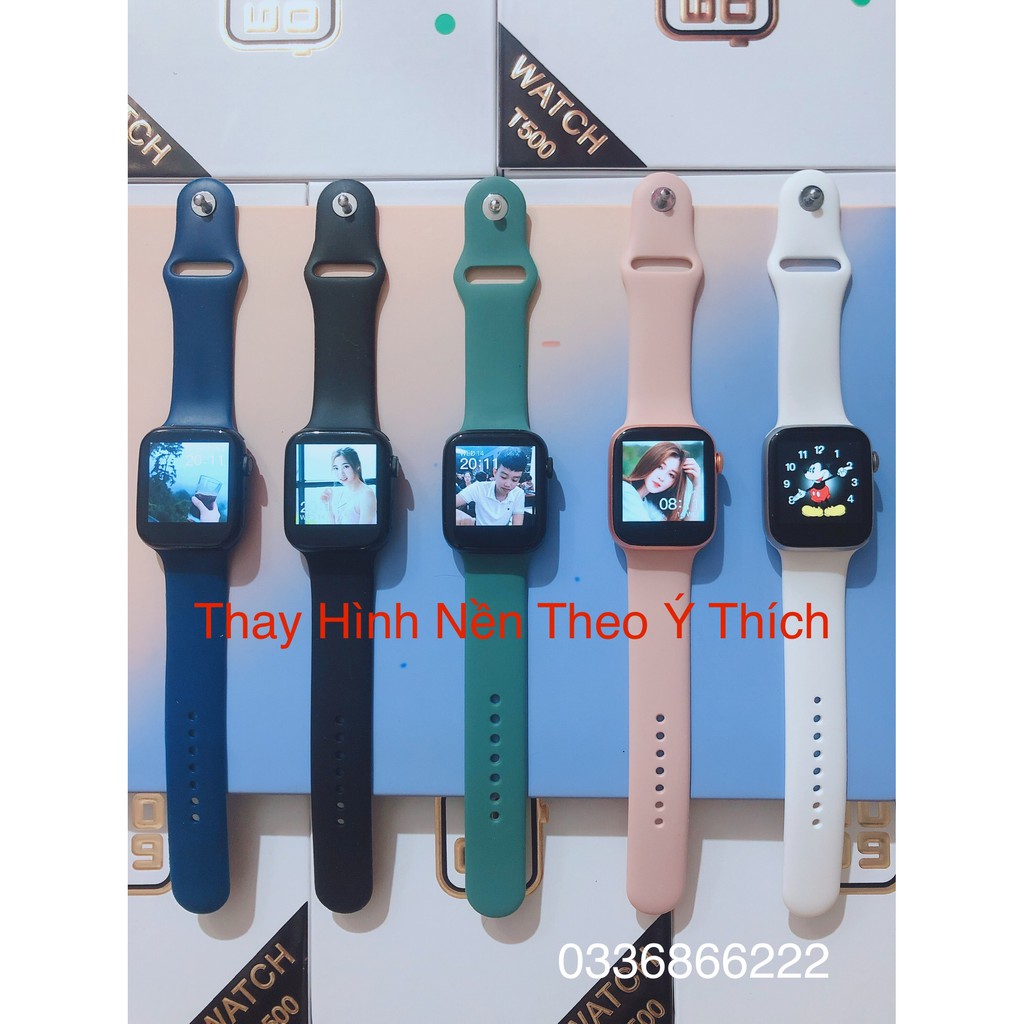 Đồng Hồ Thông Minh T500 Seri 6 Thay Được Hình Nền Cá Nhân, Cài Mật Khẩu, Nhận Thông Báo, Nghe Gọi, Kết nối Bluetooth