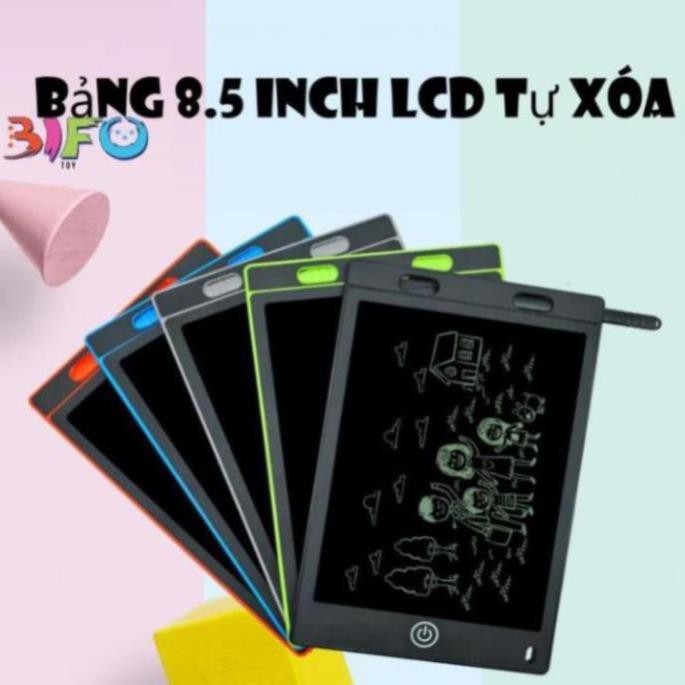 Bảng viết, bảng vẽ điện tử thông minh LCD tự xóa 8.5 inch có khóa màn hình Rẻ Vô Địch