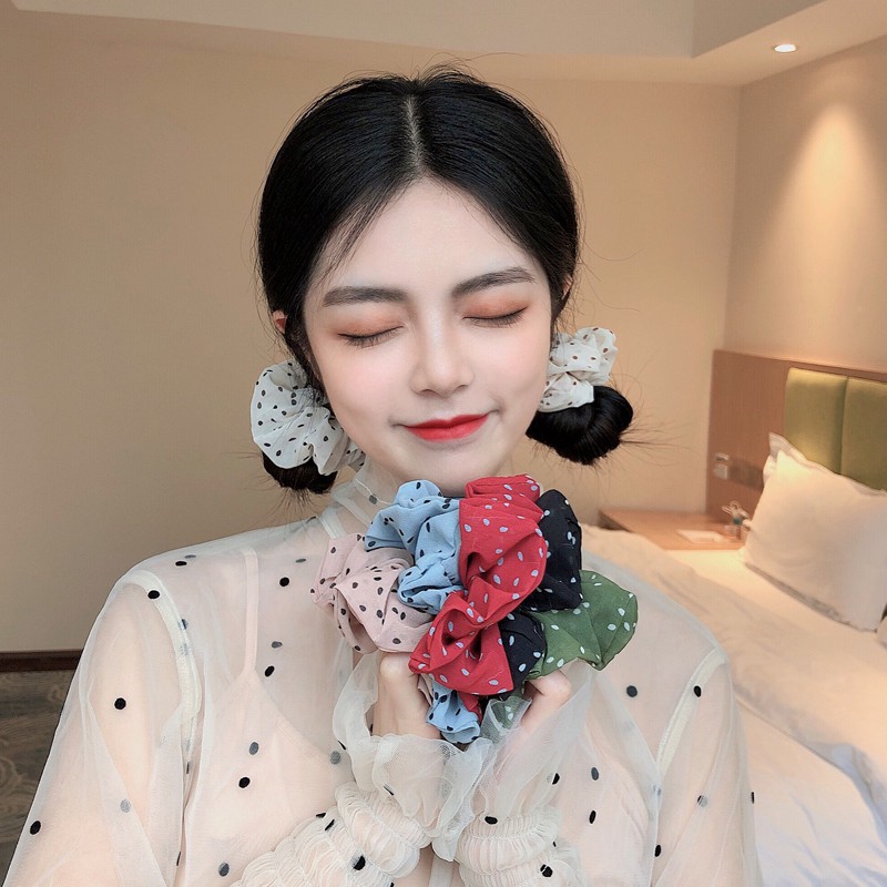 Dây Cột Tóc Cao Su In Họa Tiết Dễ Thương Cho Nữ